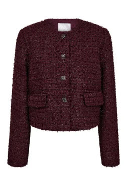 PeachCC Boucle Jacket 67Plum 30357