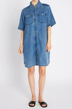 PlatieBBZigata dress Blue Denim BBW4558