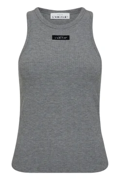 Rib Badge Tank Grey Melangé HL10011