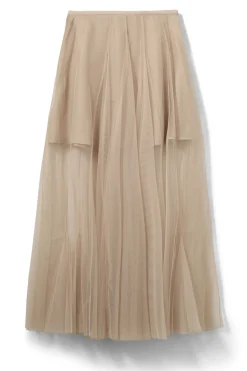 ROASLYSW MAXI TULLE SKIRT 7105 Light Sand S261150