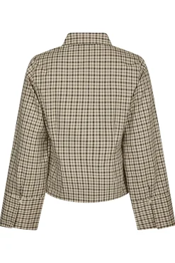 Rosa Checked Shirt Beige 167289