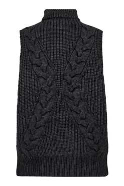 RowCC Cable Knit Top 140Dark Grey 32242