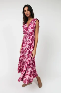 Samoll Midi Dress Sl 51 Pink 261173047