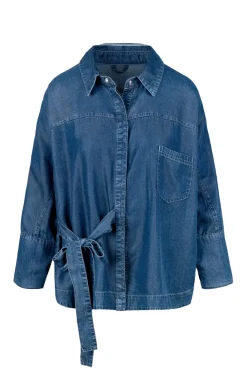 SANNA Blouse 9502 Medium Wash Blue Denim 2610190673