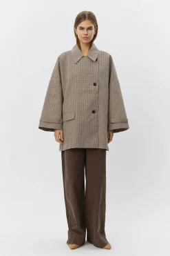 SELINASW OVERSIZE CHECK JACKET 9064 Check S261365