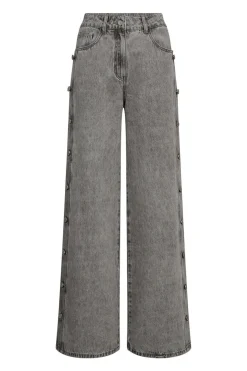 Side Panel Button Jeans Light grey HL10328