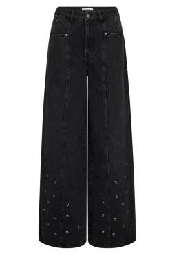 SifCC Eyelet Wide Jeans 96Black 31586