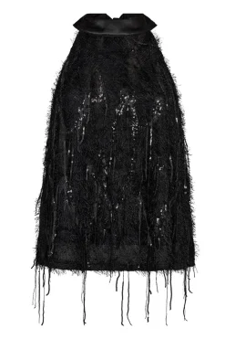 SillaCC Sequin Halter Top 96Black 35987