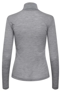 SividaGZ wool rollneck NOOS Grey Melange 10905442
