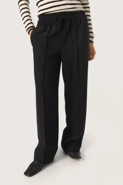 SLBea Slit Pants Black 30407618