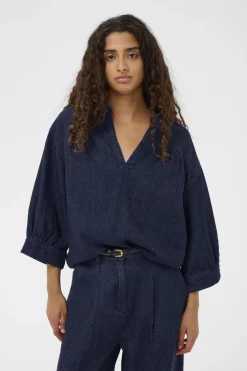 SLChaman Toledo Blouse 3/4 Dark Blue Denim 301728 30408903