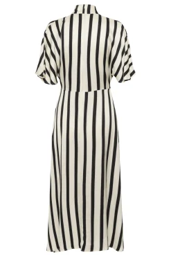 SLClero Miria Printed Dress Black and White Stripe 30408522
