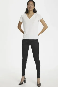 SLColumbine Vneck SS Broken White 30404284