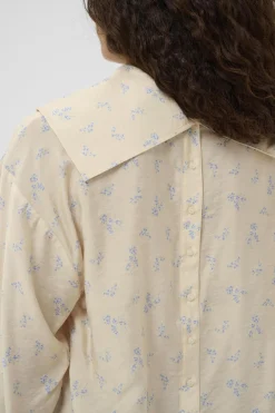 SLEneya Printed Funnel Blouse Parchment Ditsy Print 304532 30408896