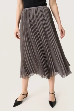 SLEvelina Pliss‚ Skirt DARK GULL GRAY 180403 30408017