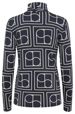 SLHanadi Printed Rollneck LS Navy Monogram Print 30405647
