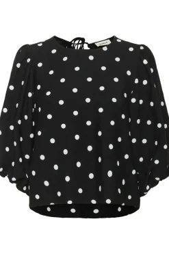 SLIdola Blouse SS Black and White Dots 304365 30408753
