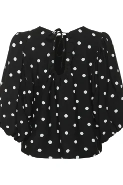 SLIdola Blouse SS Black and White Dots 304365 30408753