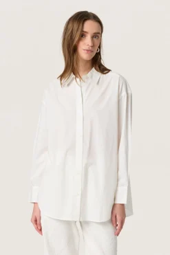 SLJani Poplin Shirt LS Broken White 30408178