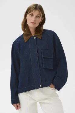 SLJannine Jacket Dark Blue Denim 301728 30409017