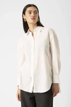 SLJoa Jani Poplin Shirt LS Broken White 30408659