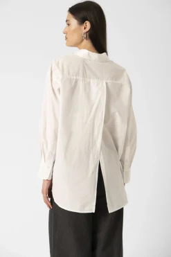 SLJoa Jani Poplin Shirt LS Broken White 30408659