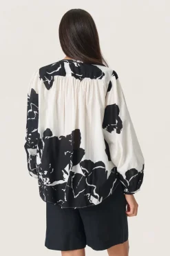 SLJoanne Shirt LS Whisper White Mega Flower 30408321