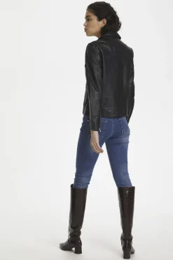 SLMaeve Leather Jacket LS Black 30403641