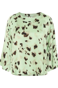 SLMarcela Blouse Smoke Green Brush Print 30408434