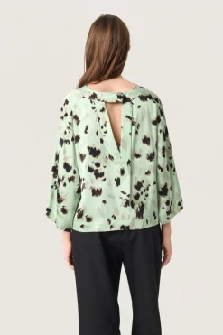 SLMarcela Blouse Smoke Green Brush Print 30408434