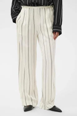 SLMarcela Printed Pants White W Black Stripes 304534 30408923