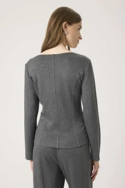 SLMarigold Blouse Grey Melange 30408578