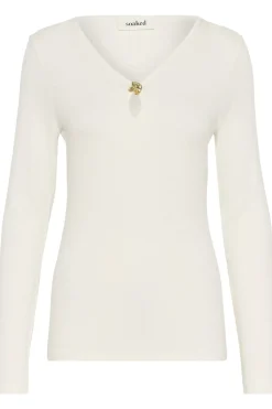 SLNaida VNeck Tee Broken White 111001 30408885