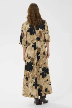 SLRiyan Dress Timberwolf Watercolor Print 30408963