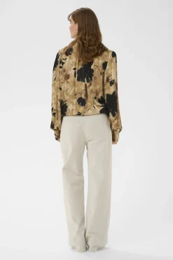 SLRiyan Paris Print Shirt Timberwolf Watercolor Print 30408945