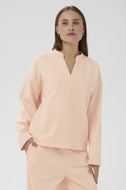 SLRolanda VNeck Sweatshirt Pearl Blush 121207 30409045