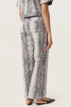 SLSandja Vanesa Pants Grey Snake Print 30408332