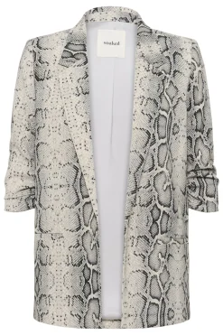 SLShirley Printed Blazer Grey Snake Print 30405041