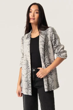 SLShirley Printed Blazer Grey Snake Print 30405041