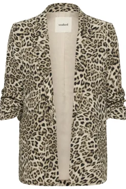 SLShirley Printed Blazer Brown Leopard Print 30405041