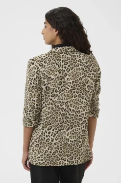 SLShirley Printed Blazer Brown Leopard Print 30405041
