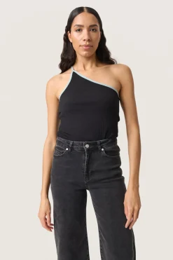 SLSimone Strap Top Black with Silver Blue 30407321