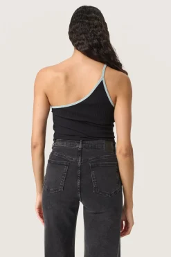 SLSimone Strap Top Black with Silver Blue 30407321