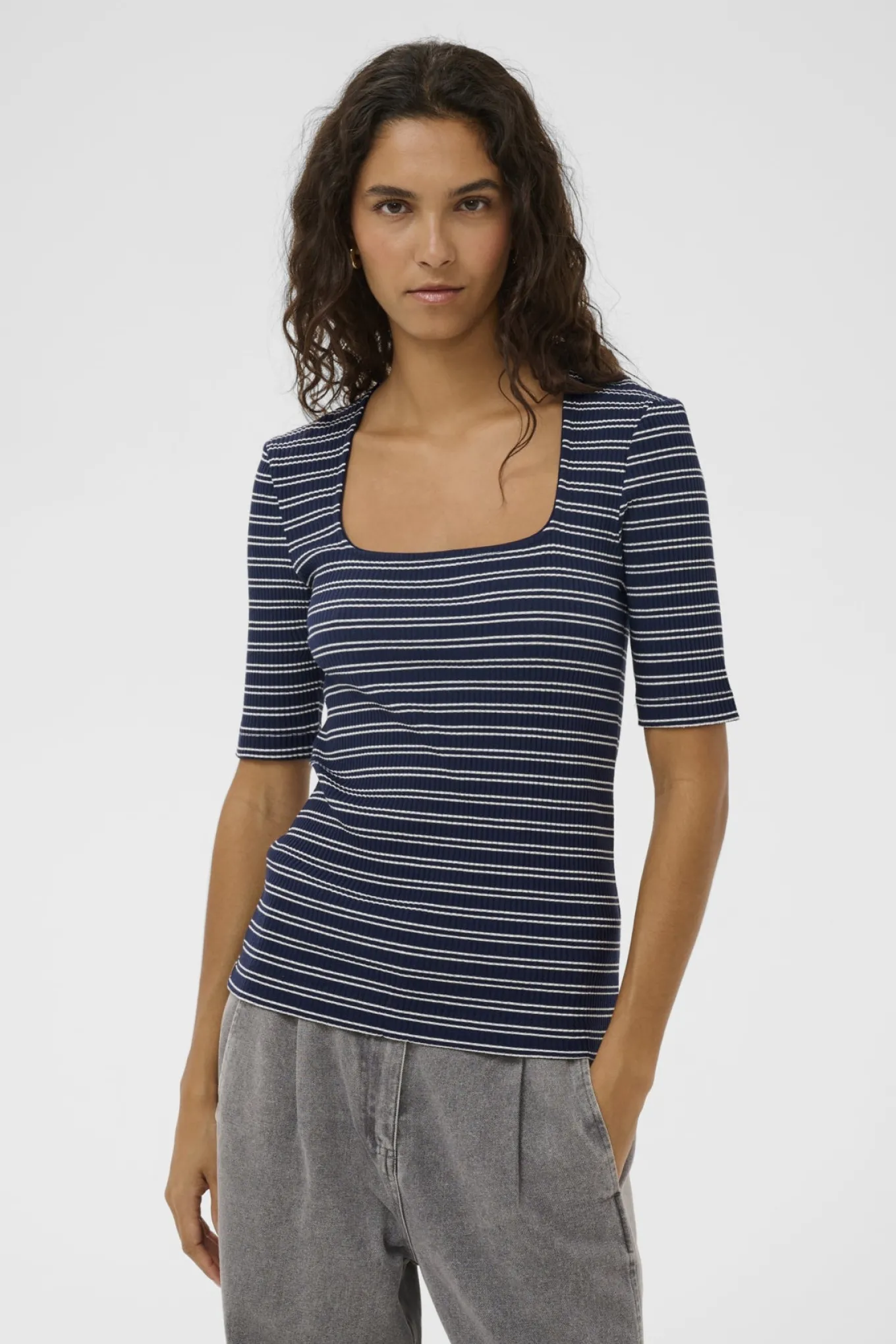 SLSimone Striped Tee India Ink Stripe 304705 30409050