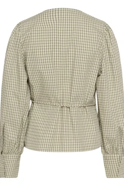 SLSivah Oriana Blouse Parchment Checks 304511 30408902