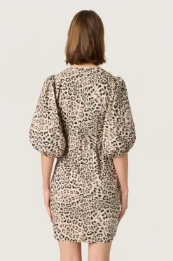 SLZazu Dolore Printed Dress SS Leopard Print 30408464