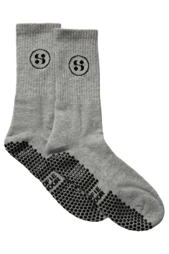SOFSPO SOCKS WITH GRIP 8000 Grey mel SPO9016