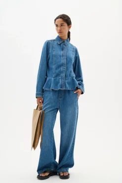 SophinaIW Pullon Pants Washed Denim 30110274