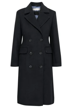 ThoraIW Lapel Coat R Marine Blue 30110808