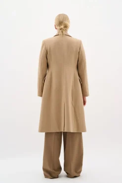 ThoraIW Lapel Coat R Tobacco Brown 30110808